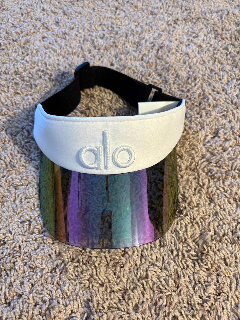 ALO Yoga Visor with Iridescent Rainbow Shield